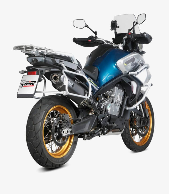 MIVV Speed Edge Auspuff Schwarz für CFMOTO 800MT Explore (22-26), Sport/Touring (22-25) CF.001.LRB