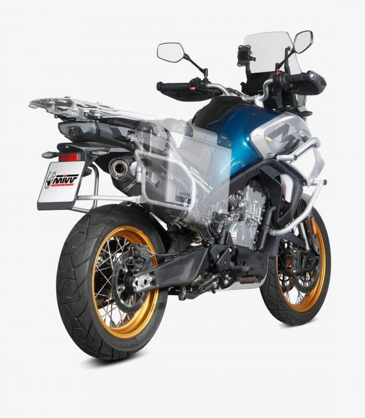 MIVV Speed Edge Exhaust Black for CF MOTO 800 MT (22-25) CF.001.LRB