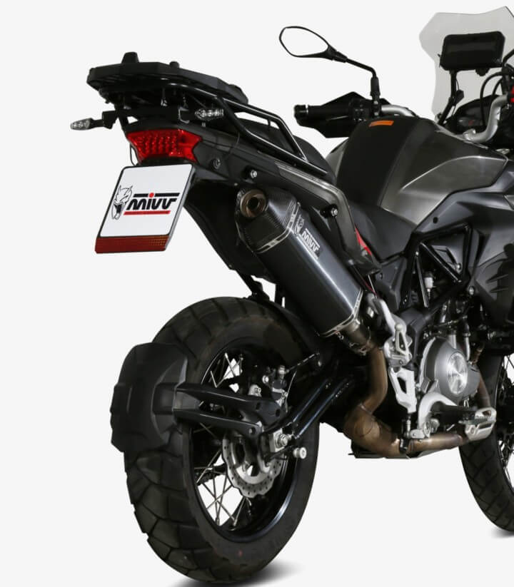 MIVV Speed Edge Auspuff Schwarz für Benelli TRK 502 X (18-26) E.004.LRB