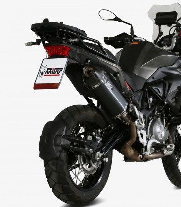 MIVV Speed Edge Auspuff Schwarz für Benelli TRK 502 X (18-26) E.004.LRB