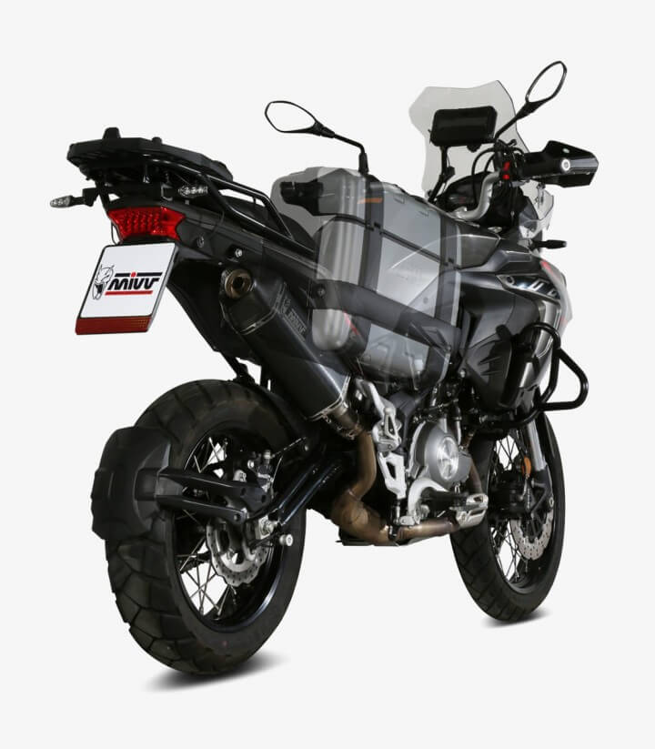 MIVV Speed Edge Auspuff Schwarz für Benelli TRK 502 X (18-26) E.004.LRB