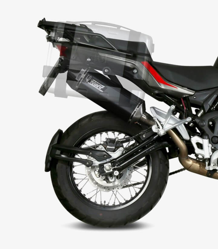 MIVV Speed Edge Auspuff Schwarz für Benelli TRK 502 X (18-26) E.004.LRB