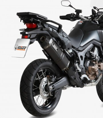 MIVV Speed Edge Auspuff Schwarz für Honda CRF1000L Africa Twin (16-19) H.059.LRB