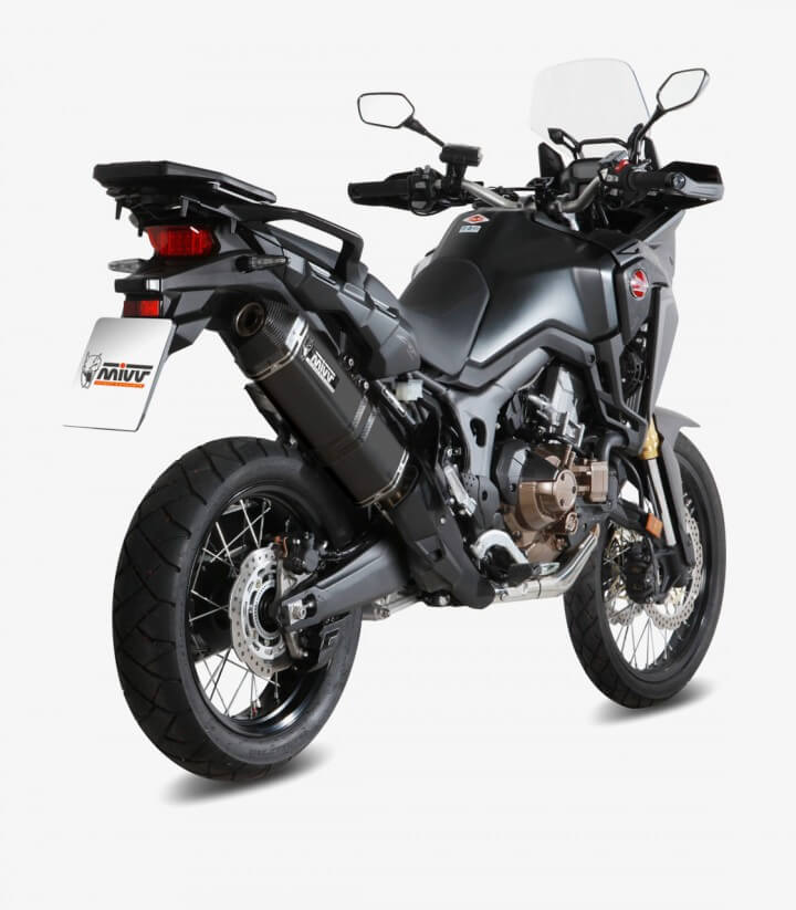 MIVV Speed Edge Auspuff Schwarz für Honda CRF1000L Africa Twin (16-19) H.059.LRB