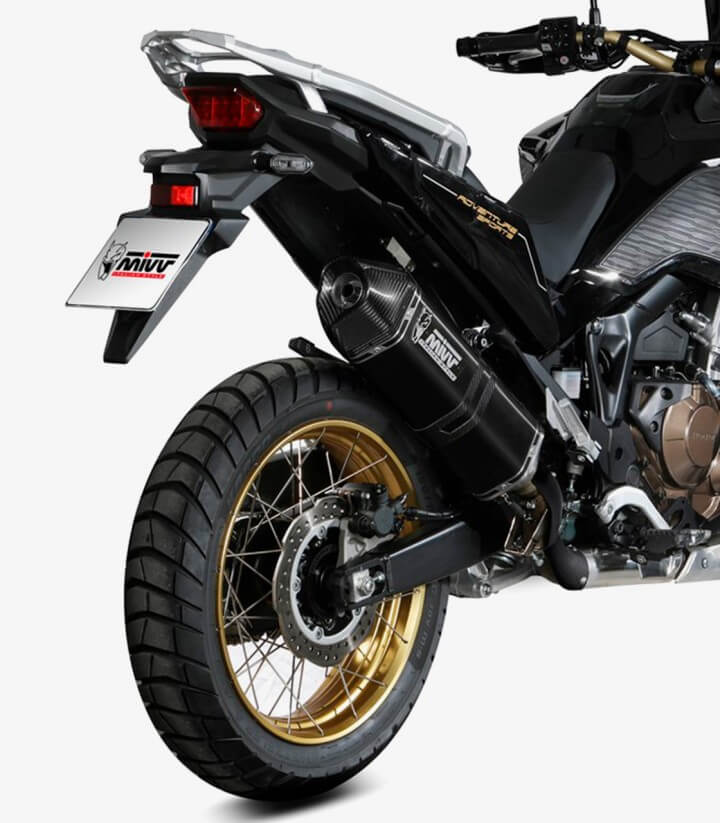 MIVV Speed Edge Auspuff Schwarz für Honda CRF1100L Africa Twin (20-26) H.079.LRB