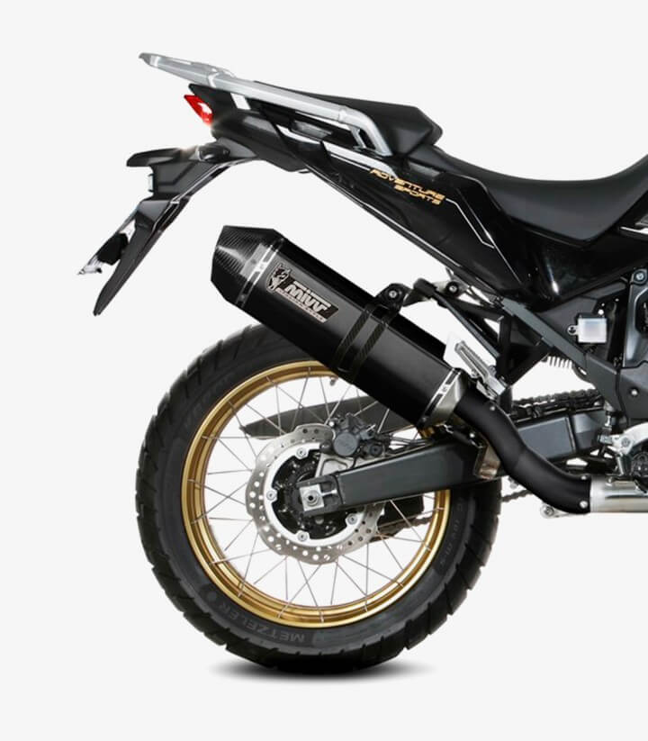 MIVV Speed Edge Auspuff Schwarz für Honda CRF1100L Africa Twin (20-26) H.079.LRB