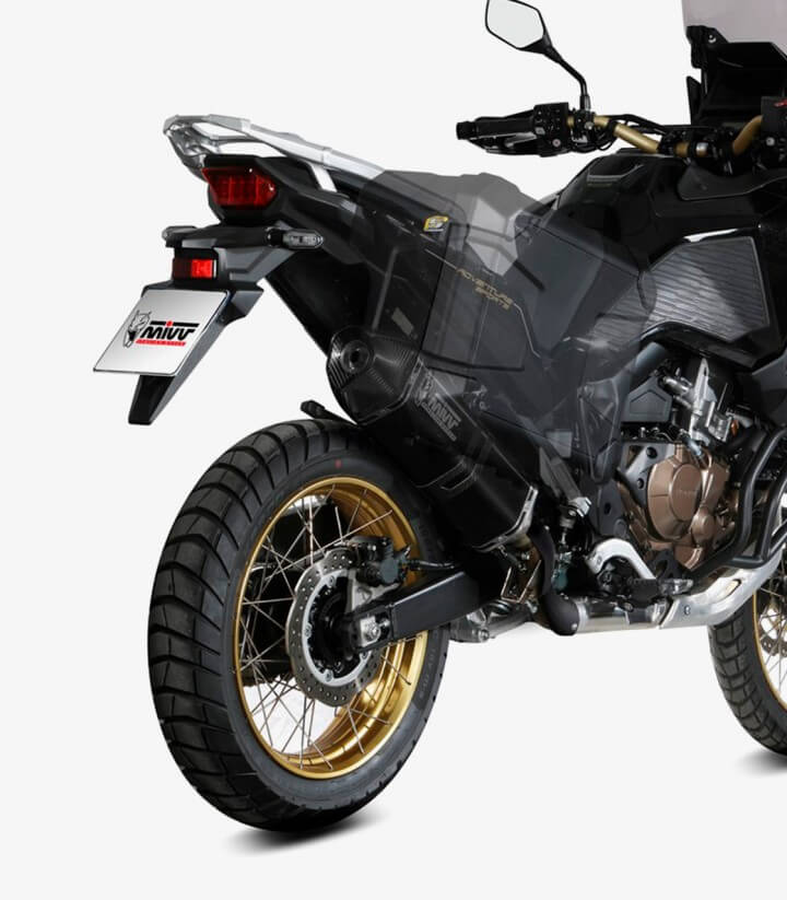 MIVV Speed Edge Exhaust Black for Honda CRF 1100L Africa Twin / DCT (20-25) H.079.LRB