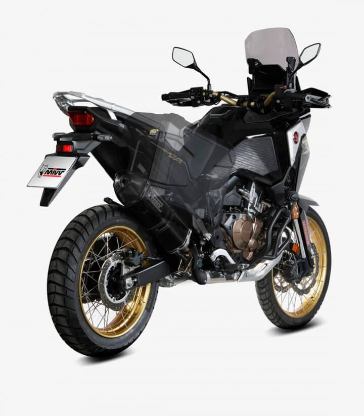 MIVV Speed Edge Auspuff Schwarz für Honda CRF1100L Africa Twin (20-26) H.079.LRB