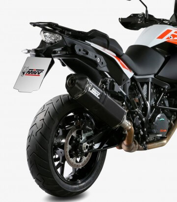MIVV Speed Edge Auspuff Schwarz für KTM 1050/1090/1190 Adventure, 1290 Super Adventure (13-20) KT.017.LRB