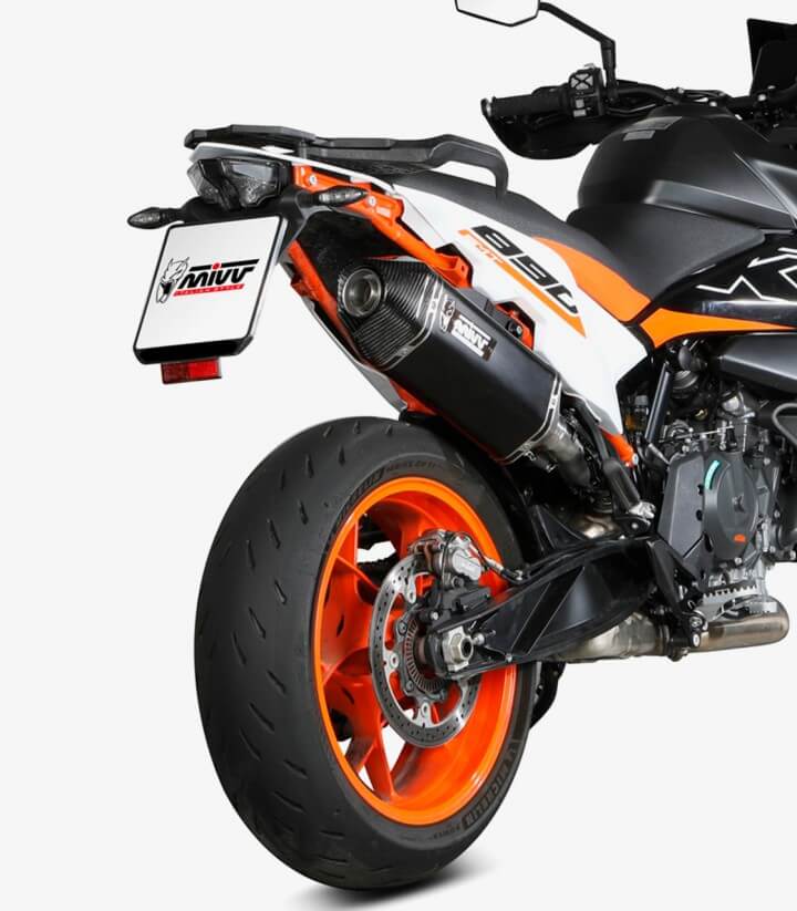 MIVV Speed Edge Auspuff Schwarz für KTM 790 Adventure R/S (19-26), 890 Adventure R (20-26), 890 SMT (23-26) KT.021.LRB