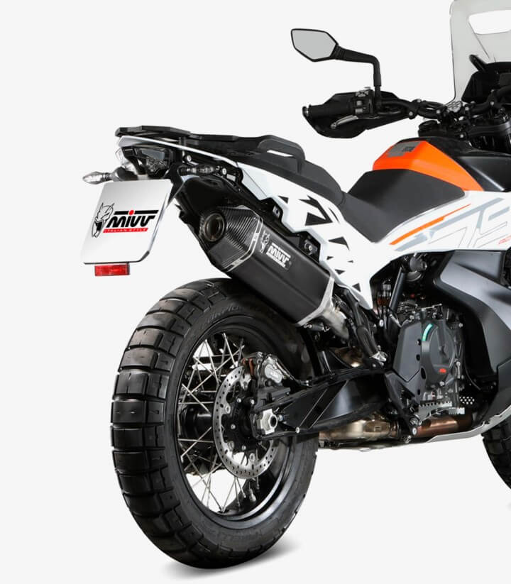 MIVV Speed Edge Exhaust Black for KTM 790 / 890 Adventure R/S / 890 SMT (19-25) KT.021.LRB