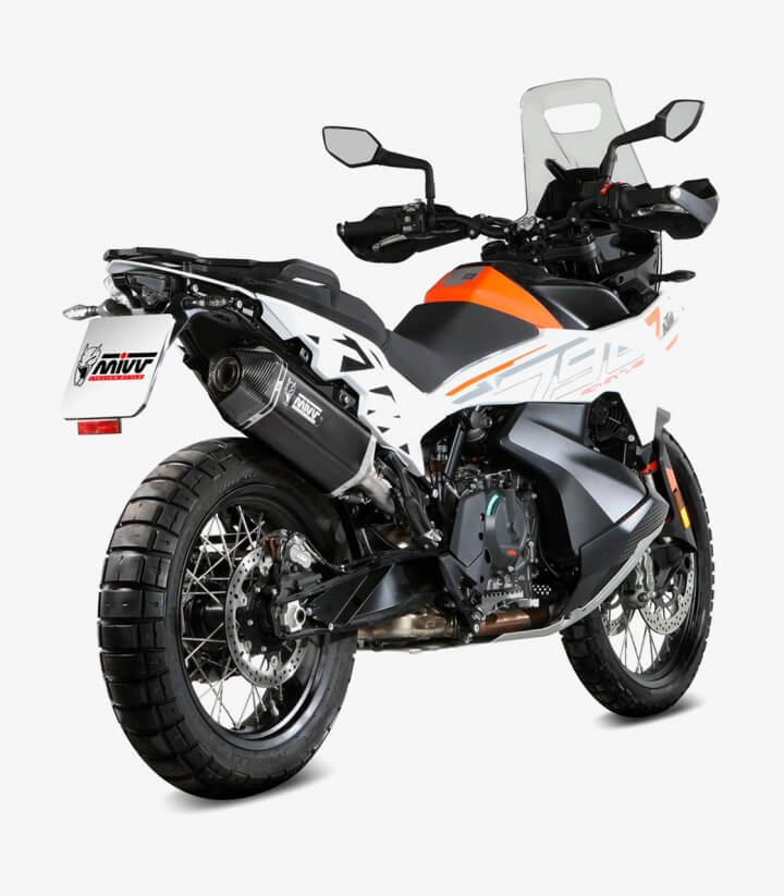 MIVV Speed Edge Auspuff Schwarz für KTM 790 Adventure R/S (19-26), 890 Adventure R (20-26), 890 SMT (23-26) KT.021.LRB