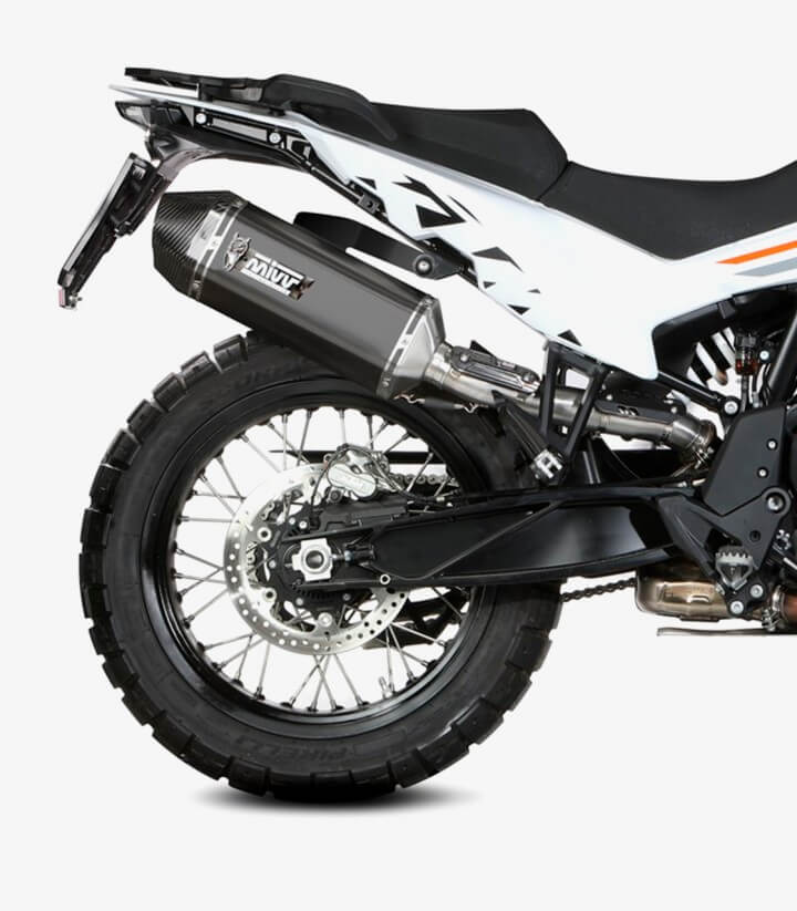 MIVV Speed Edge Exhaust Black for KTM 790 / 890 Adventure R/S / 890 SMT (19-25) KT.021.LRB