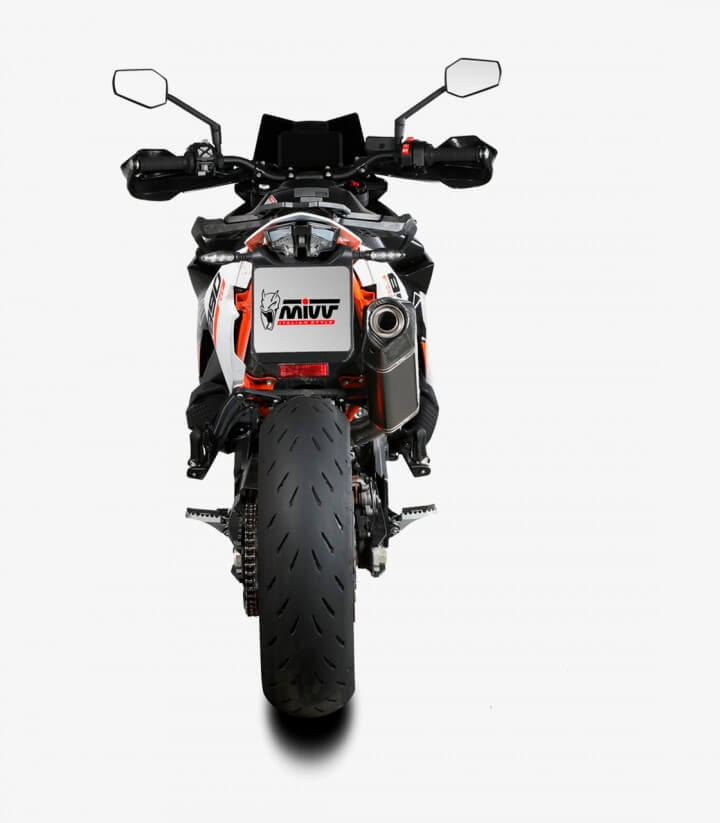 MIVV Speed Edge Auspuff Schwarz für KTM 790 Adventure R/S (19-26), 890 Adventure R (20-26), 890 SMT (23-26) KT.021.LRB