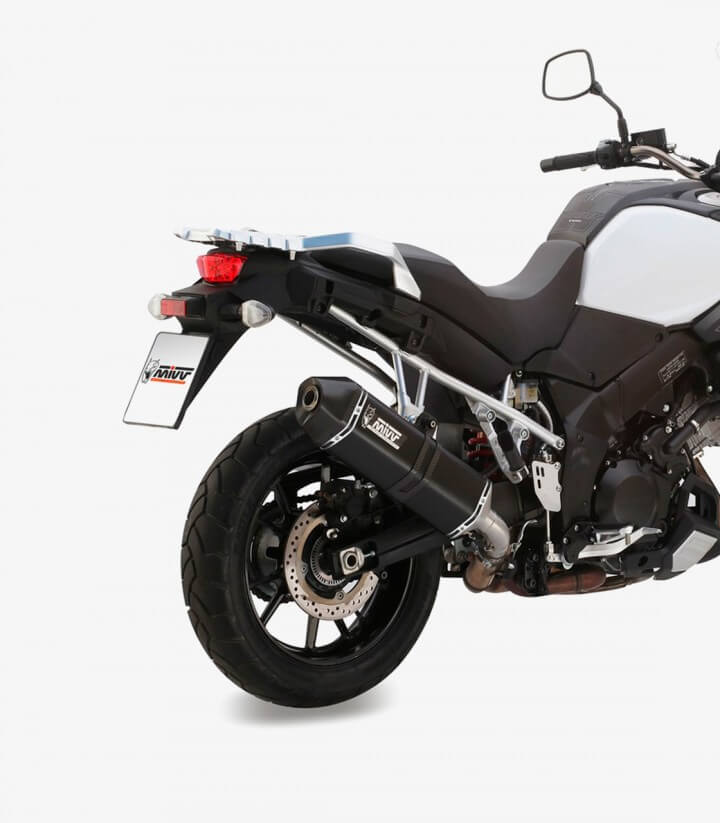 MIVV Speed Edge Auspuff Schwarz für Suzuki V-Strom 1000/1050 (14-26) S.042.LRB