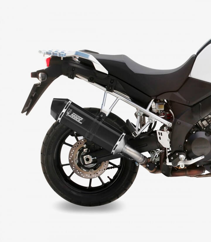 MIVV Speed Edge Auspuff Schwarz für Suzuki V-Strom 1000/1050 (14-26) S.042.LRB