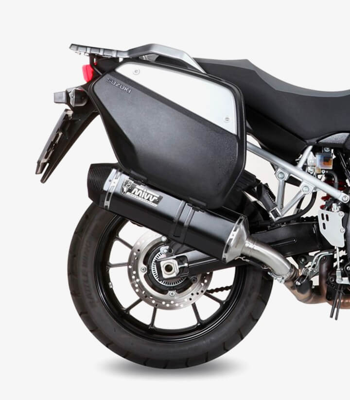 MIVV Speed Edge Exhaust Black for Suzuki V-Strom 1000 / 1050 / XT (14-25) S.042.LRB