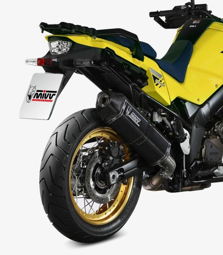 MIVV Speed Edge Auspuff Schwarz für Suzuki V-Strom 1000/1050 (14-26) S.042.LRB
