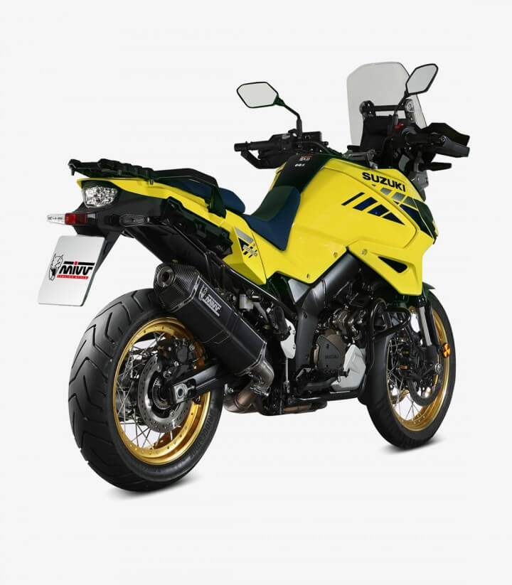 MIVV Speed Edge Auspuff Schwarz für Suzuki V-Strom 1000/1050 (14-26) S.042.LRB