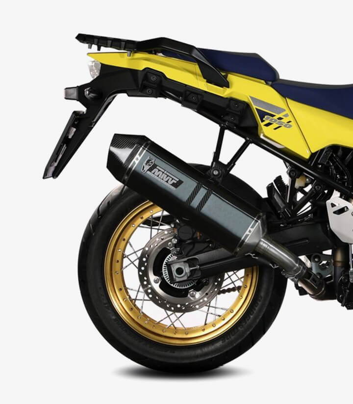MIVV Speed Edge Auspuff Schwarz für Suzuki V-Strom 1000/1050 (14-26) S.042.LRB