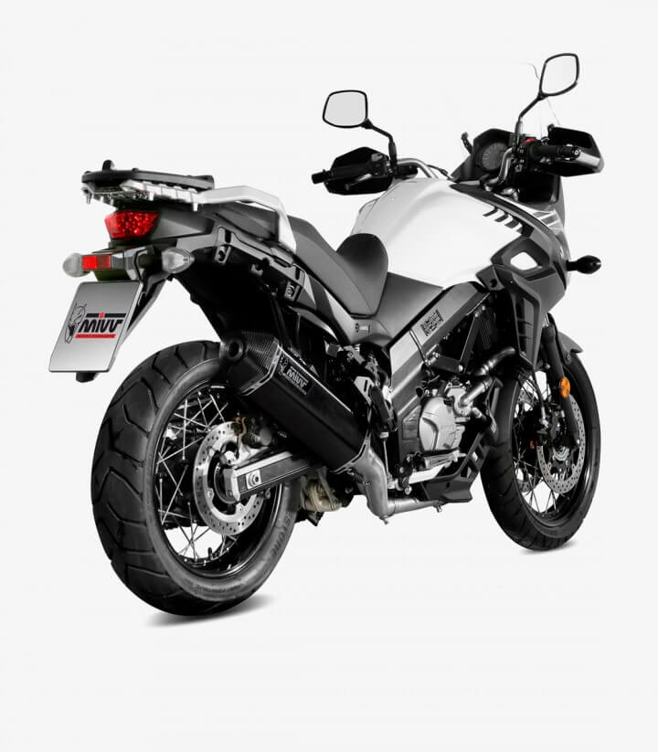 MIVV Speed Edge Auspuff Schwarz für Suzuki V-Strom 1000/650 (17-25) S.049.LRB