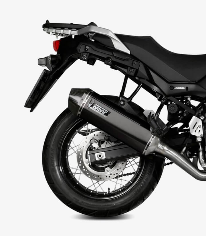 MIVV Speed Edge Auspuff Schwarz für Suzuki V-Strom 1000/650 (17-25) S.049.LRB