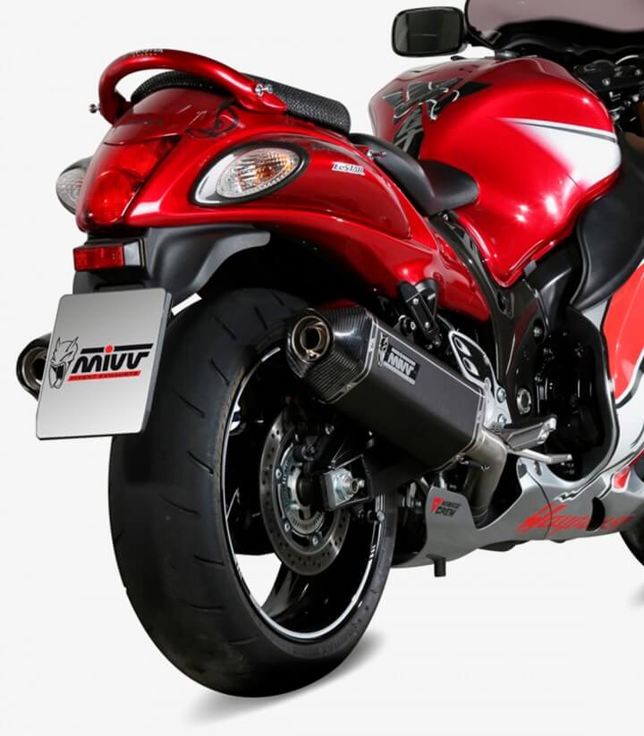 MIVV Speed Edge Auspuff Schwarz für Suzuki GSX-R 1300 Hayabusa (08-17) S.052.LRB