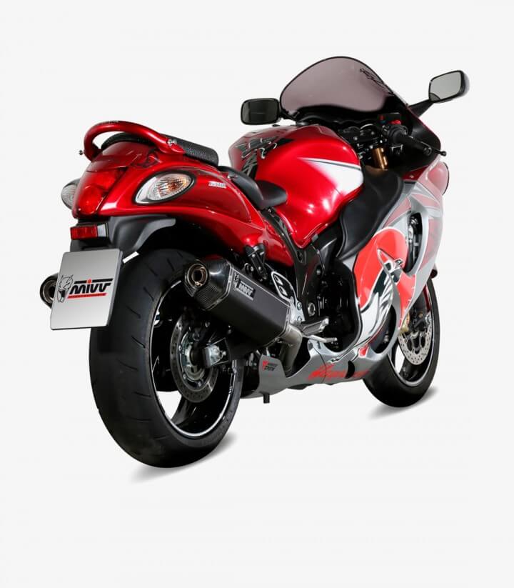 MIVV Speed Edge Auspuff Schwarz für Suzuki GSX-R 1300 Hayabusa (08-17) S.052.LRB
