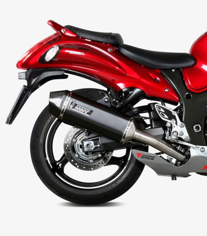 MIVV Speed Edge Auspuff Schwarz für Suzuki GSX-R 1300 Hayabusa (08-17) S.052.LRB