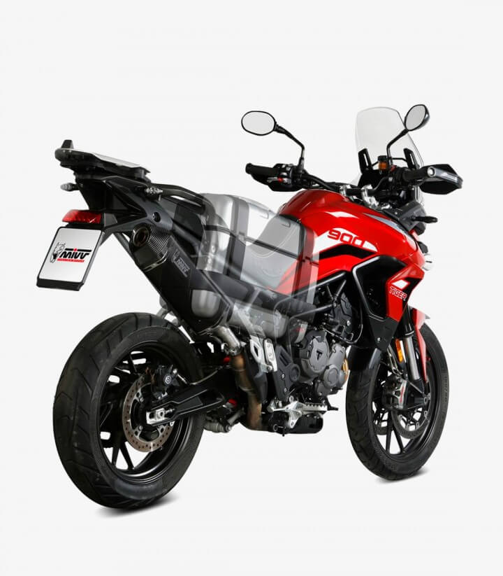 MIVV Speed Edge Auspuff Schwarz für Triumph Tiger 900 (21-25) T.018.LRB