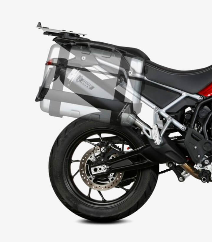 MIVV Speed Edge Auspuff Schwarz für Triumph Tiger 900 (21-25) T.018.LRB
