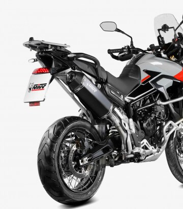 MIVV Speed Edge Auspuff Schwarz für Triumph Tiger 900 (24-25), Tiger 900 GT Pro (24-26) T.028.LRB