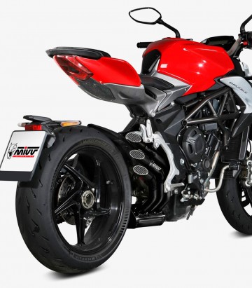 MIVV Speed Edge Auspuff Schwarz für MV Agusta Brutale 800 (17-25) V.003.LHB
