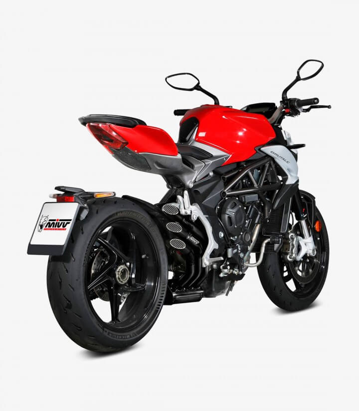 MIVV Speed Edge Auspuff Schwarz für MV Agusta Brutale 800 (17-25) V.003.LHB