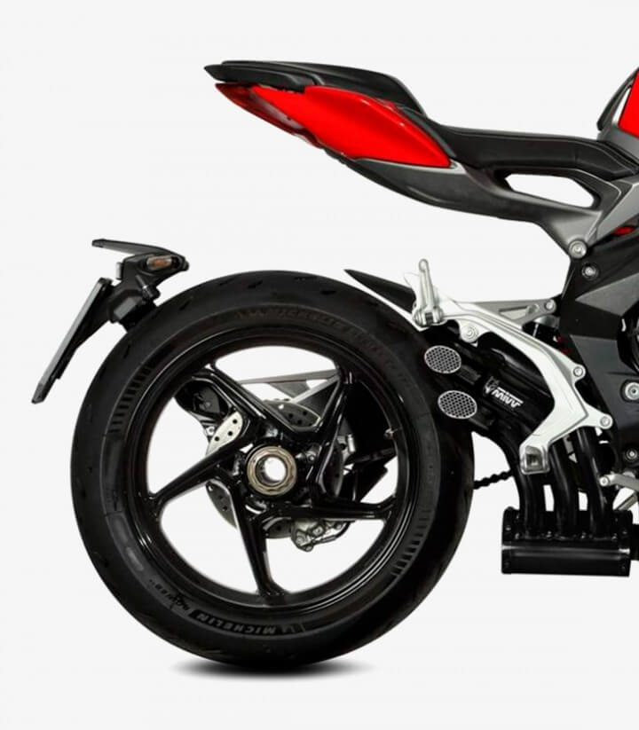MIVV Speed Edge Auspuff Schwarz für MV Agusta Brutale 800 (17-25) V.003.LHB