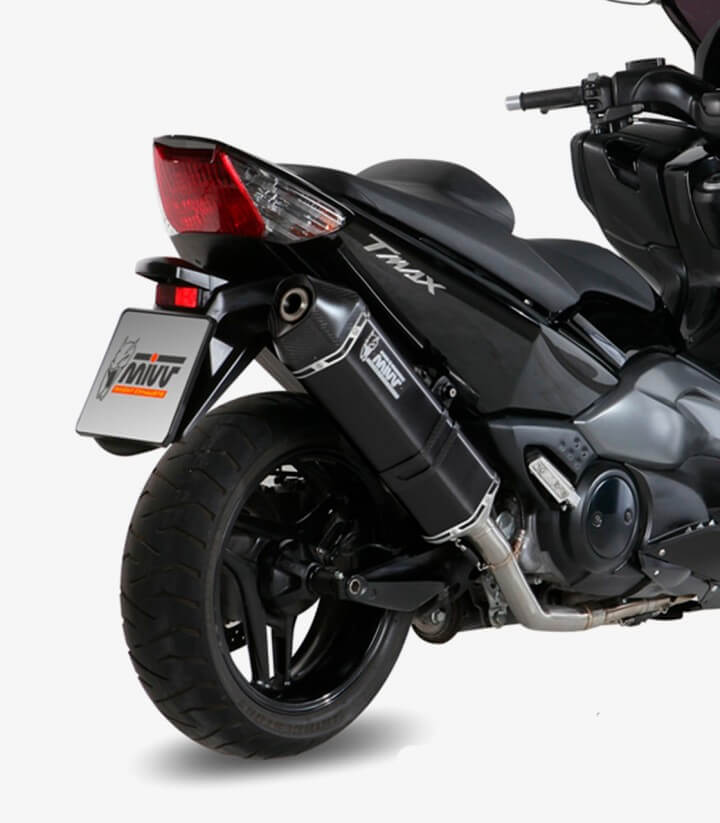 MIVV Speed Edge Auspuff Schwarz für Yamaha TMAX 500 (08-11) Y.035.LRB