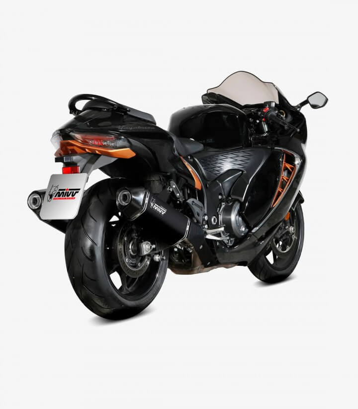 MIVV Speed Edge Auspuff Titan Schwarz für Suzuki GSX-R 1300 Hayabusa (21-26) S.060.LRTB