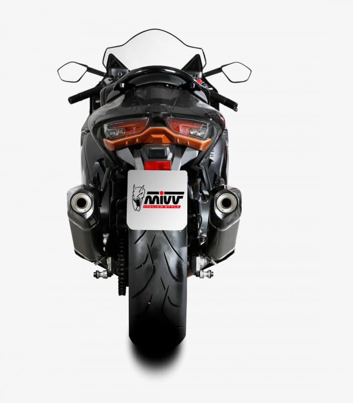 MIVV Speed Edge Auspuff Titan Schwarz für Suzuki GSX-R 1300 Hayabusa (21-26) S.060.LRTB