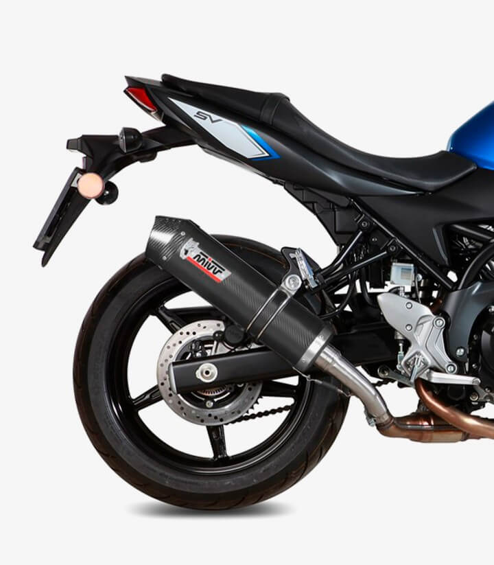 Escape MIVV Oval Carbono para Suzuki SV 650 / S / X (16-25) S.045.L3C 