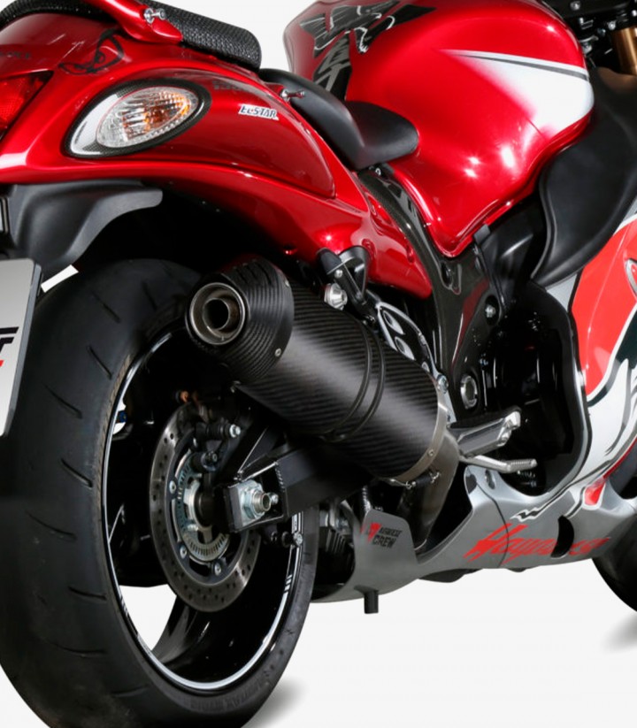 MIVV Oval Exhaust Carbon for Suzuki GSX-R 1300 Hayabusa (08-17) S.052.LEC