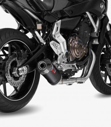MIVV Oval Exhaust Carbon for Yamaha MT 07 / FZ 07 (14-25) Y.044.L3C