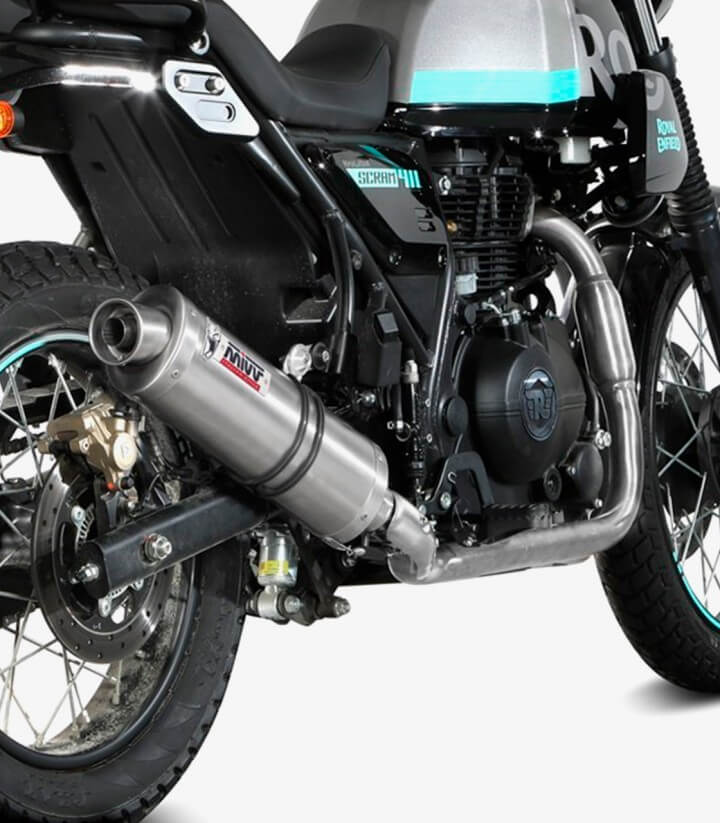 Auspuff MIVV Oval Stahl für Royal Enfield Himalayan 410 (21-23), Scram 411 (22-24) RE.001.LX1