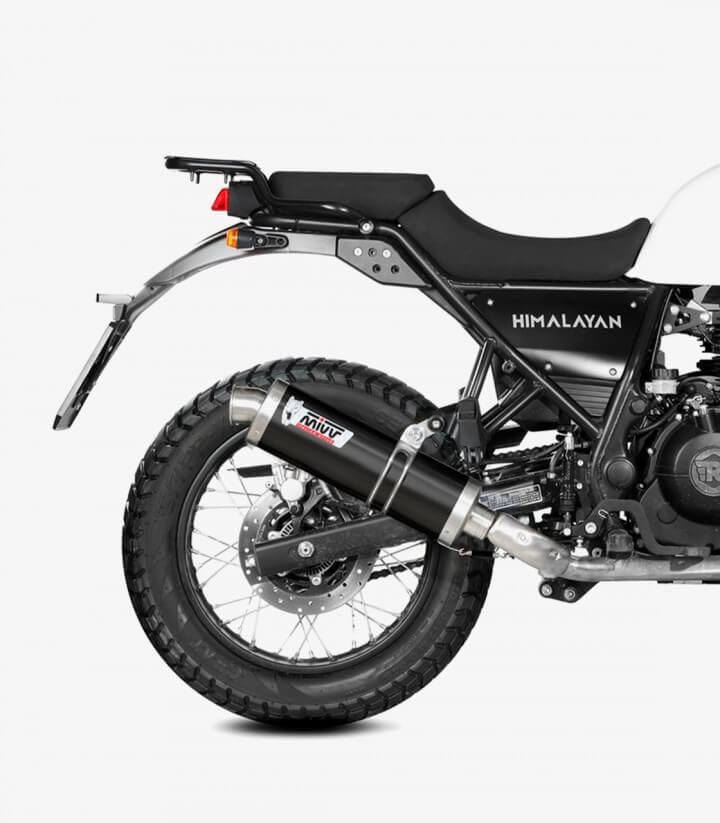 Auspuff MIVV Oval Schwarz für Royal Enfield Himalayan 410 (21-23), Scram 411 (22-24) RE.001.LZ