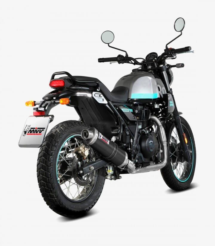 Auspuff MIVV Oval Schwarz für Royal Enfield Himalayan 410 (21-23), Scram 411 (22-24) RE.001.LZ