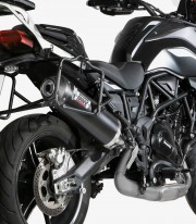 MIVV Oval Exhaust Black for Benelli TRK 702 / X (23-25) E.012.LVC