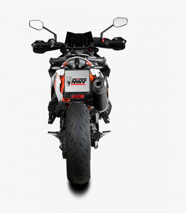 Auspuff MIVV Oval Schwarz für KTM 890 Adventure R (23), 890 SMT (23-26) KT.021.LVC