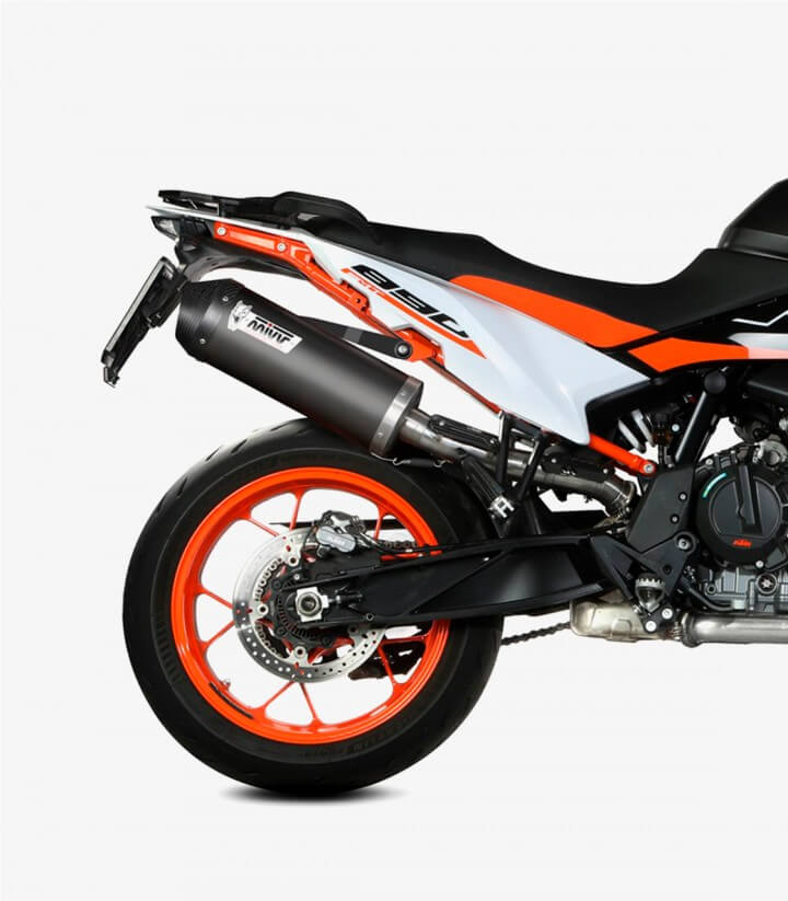Auspuff MIVV Oval Schwarz für KTM 890 Adventure R (23), 890 SMT (23-26) KT.021.LVC