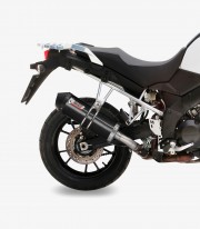 MIVV Oval Exhaust Black for Suzuki V-Strom 1000 / 1050 / XT (14-25) S.042.LVC