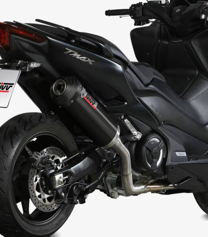 Auspuff MIVV Oval Schwarz für Yamaha TMAX 530 (17-19), TMAX 560 (20-21) Y.061.LVC