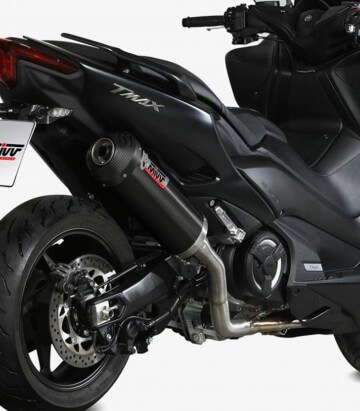 Auspuff MIVV Oval Schwarz für Yamaha TMAX 530 (17-19), TMAX 560 (20-21) Y.061.LVC